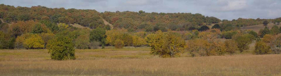 Hills and open hunting land in Kansas